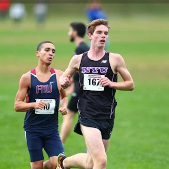 Patrick Healey of Danbury runs in a cross country race for New York University.