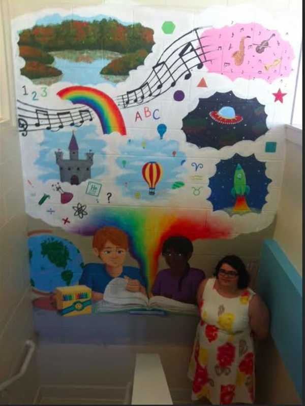 New Fairfield Girl Leaves Her Mark In Town With Library's New Mural