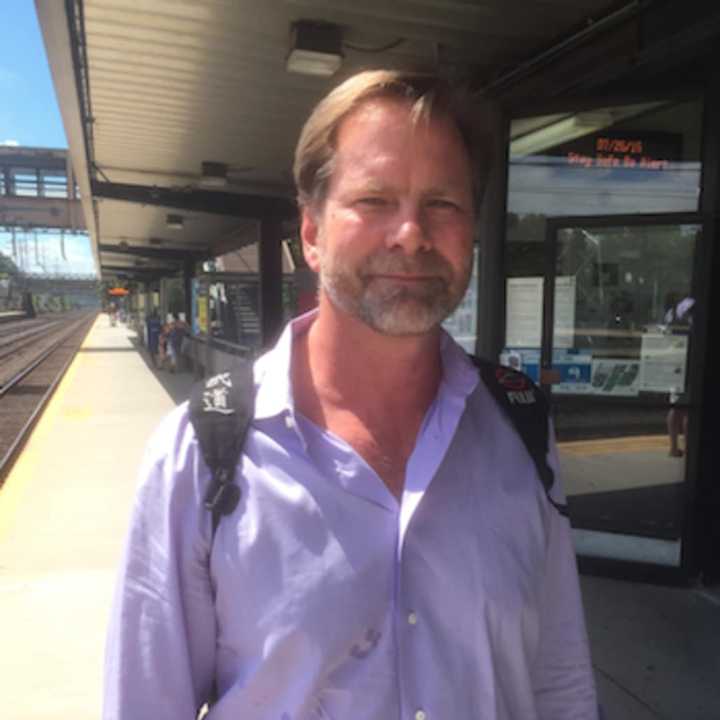 Over the summer, John Beaver said commuters will have no choice but to accept the train fare hike. He&#x27;s pictured at the Noroton Heights train station.