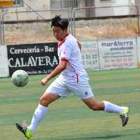 <p>Matt Park looks to make a good first touch</p>