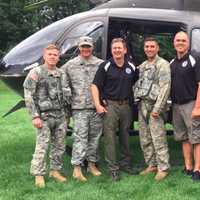 <p>U.S. Army soldiers with Paramus Police Chief Kenneth Ehrenberg, Mayor Rich LaBarbiera and Deputy Chief Rob Guidetti.</p>