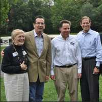 <p>From left, Carolanne Curry, Gov. Dan Malloy, Democratic State Central Committeeman Ted Hoffstatter, U.S. Sen. Richard Blumenthal, Past State Rep. candidate Mark Robbins, Candidate for Wilton Registrar Carol Young-Kleinfeld</p>