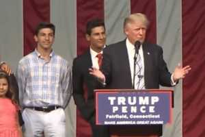 Donald Trump Says He's 'Running Against The Crooked Media' In Area Rally