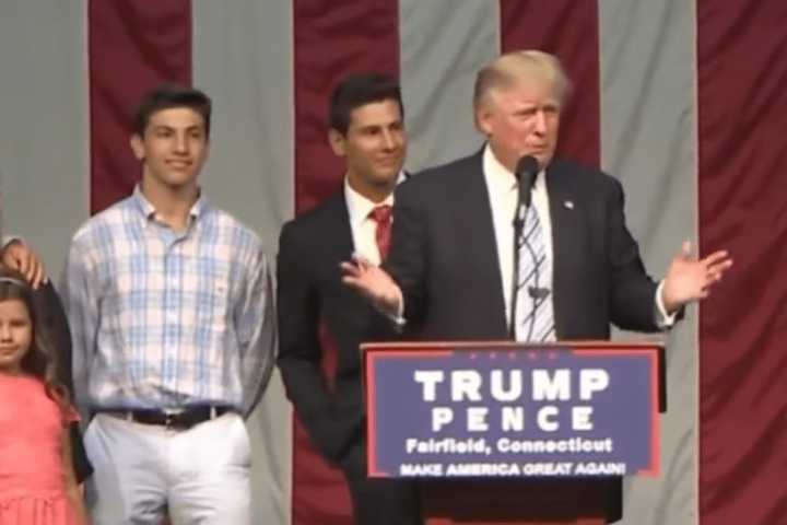 Donald Trump Says He's 'Running Against The Crooked Media' In Area Rally