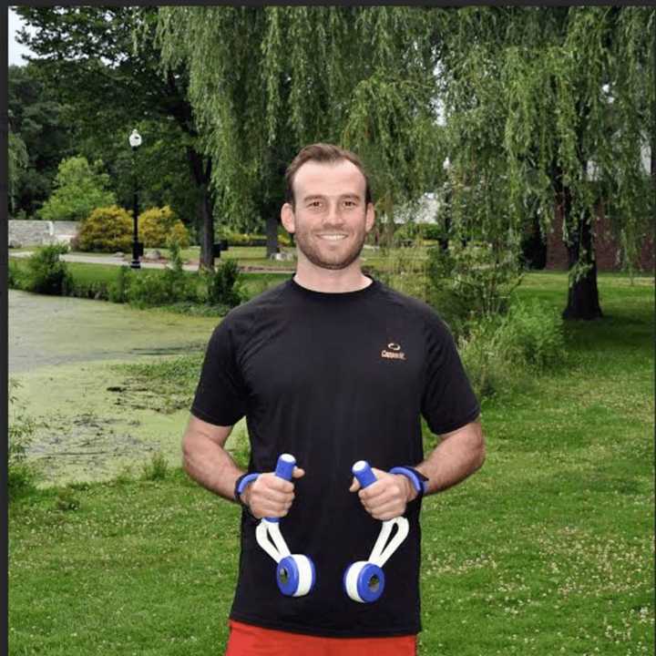 Newtown native David Kugielsky invented a product called Swing Weights, which can tone your arms while you walk.