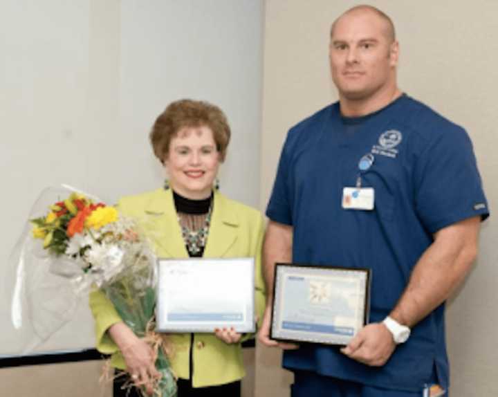 Laura Durkin of Bridgeport and Brian Sager of Branford are St. Vincent&#x27;s Medical Center&#x27;s Volunteers of the Year.