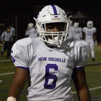 <p>New Rochelle running back/linebacker Jared Baron.</p>