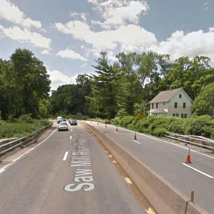 The Saw Mill River Parkway near Grant Street in Pleasantville.