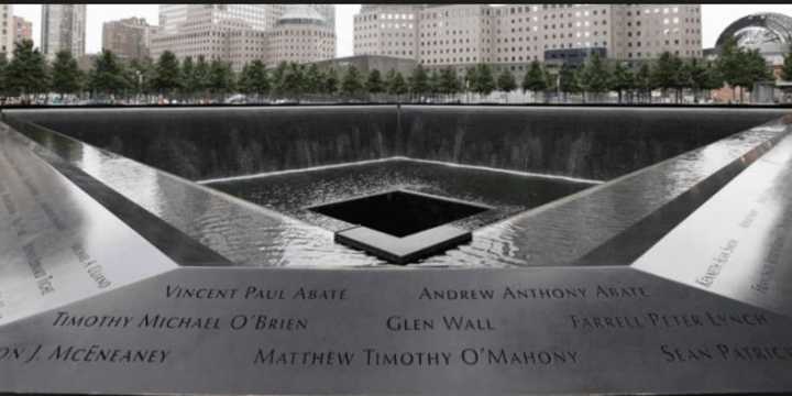 The 9/11 Memorial at the site of the former World Trade Center.