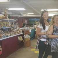 <p>From left, Nicole and Bridget Secor of Bethel visiting Blue Jay Orchards</p>