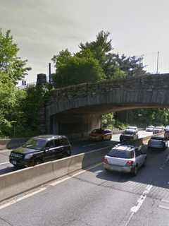 Car Slams Into Overpass On Hutchinson River Parkway