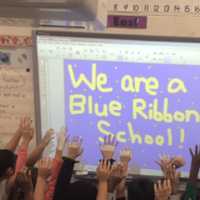 <p>Students celebrate at Lyncrest Elementary School in Fair Lawn.</p>