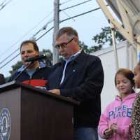 <p>Suffern Chamber of Commerce Vice President Joe Mikulka (center) and President Aury Licata (second from left) honored Grace VanderWaal this past Saturday.</p>