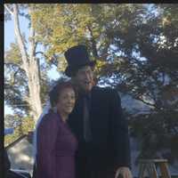 <p>Bethel residents Gina Clarizio dressed up as Queen Isabella and Mike Mastroianni, dressed as Christopher Columbus at the 35th annual Columbus Day celebration on Monday morning.</p>