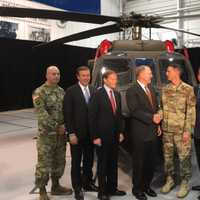 <p>U.S. Sens. Chris Murphy and Richard Blumenthal, with Gov. Dannel Malloy and U.S. Rep. Rosa DeLauro are among those at the Sikorsky event.</p>