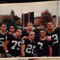 <p>Mike De Venio, No. 7, with Paramus Catholic Football teammates. Tom Polles is far left.</p>