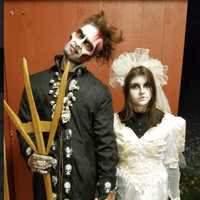 <p>A bride and groom, Clayton family members who have come back from the dead.  Meet them when you go to Halloween at the Hollow activity in New Fairfield.</p>