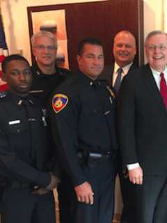 6 Officers Honored For Wrestling Gun From Suspect At Stamford Town Center