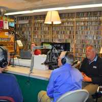 <p>A group mulls all things Grateful Dead at WPKN in Bridgeport Friday.</p>