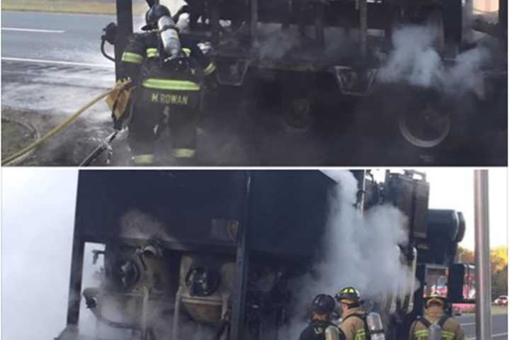 Long Hill Volunteer Fire Crews Contain Construction Trailer Fire