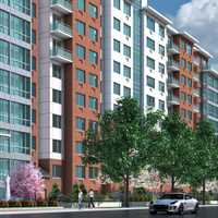 <p>An artist&#x27;s rendering of the finished River of Tides at Greystone apartment complex in Yonkers.</p>