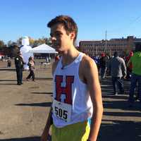 <p>Emmanuel D&#x27;Agostino of Brookline, Mass., wins the 2016 Vicki Soto 5K in Stratford.</p>