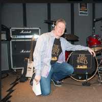 <p>Wilton resident Andy Schlesinger at his recording studio</p>