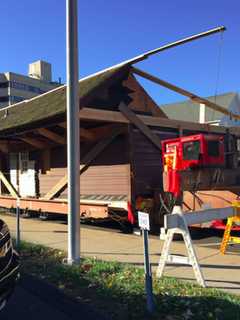 Bottom Half Of Stamford's Historic Hoyt-Barnum House Hits The Road
