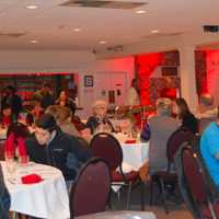 <p>Over 100 people turned out at the Amerigo Vespucci Lodge in Danbury to watch the election results.</p>