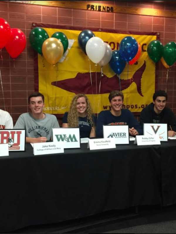 7 Wilton Wahoo Swimmers Take The Plunge, Sign College Letters Of Intent