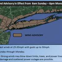 <p>The entire Hudson Valley will see strong gusty winds through Monday evening. The winds are expected to be stronger in Southern Westchester, where a wind advisory is in effect.</p>