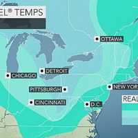 <p>Gusty winds will make the temperature feel more like the 20s and 30s in the area on Sunday.</p>