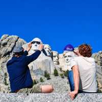 <p>Connor Callanan and Connor Mallon created a new look during a visit to Mount Rushmore.</p>