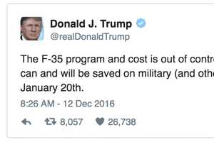 Blumenthal Defends F-35 Fighter Jet Program After Trump Tweet Blasts Costs