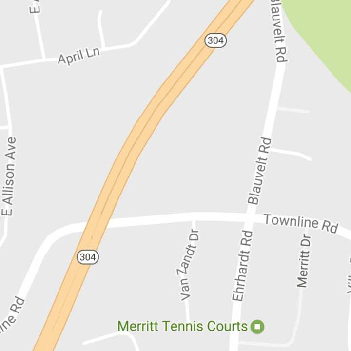 The area of Route 304 where the crash occurred.