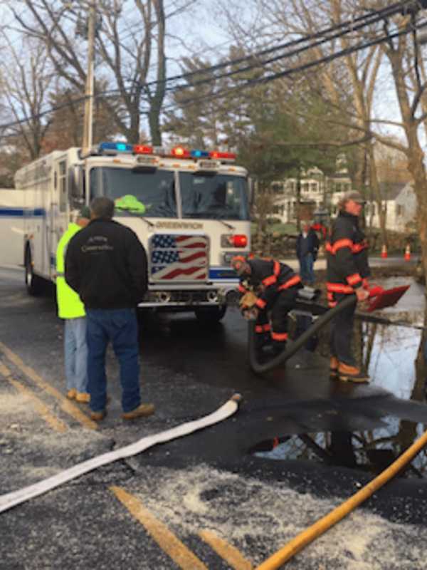 Water Main Break Reported In Greenwich Near Border With Stamford