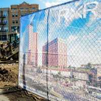 <p>The future site of Larkin Plaza in Yonkers.</p>