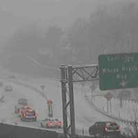 <p>A look at I-287 at the I-87 interchange just before 8:30 a.m.</p>