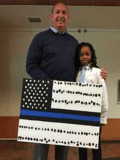 Students At Stamford's Newfield School Hold Police Appreciation Day
