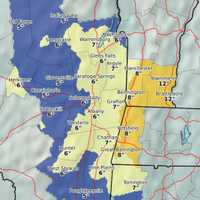 <p>A look at projected snow accumulation totals from Thursday&#x27;s storm.</p>