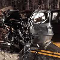 <p>A look at one of the cars involved in the crash.</p>