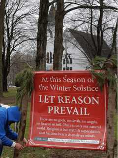Reward Offered After Vandals Slash Winter Solstice Banner In Shelton