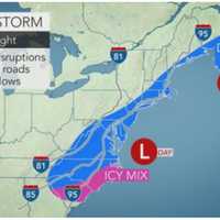 <p>The storm will impact the much of the area from just before noon Saturday before tapering off in the evening.</p>