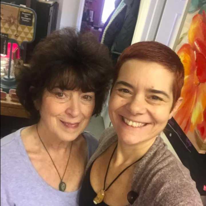 Nicole Simonelli, right, owner of The Funky Hippie Gift &amp; Art Shop in Stamford, is shown with her mother Marie Joan Maio Simonelli.