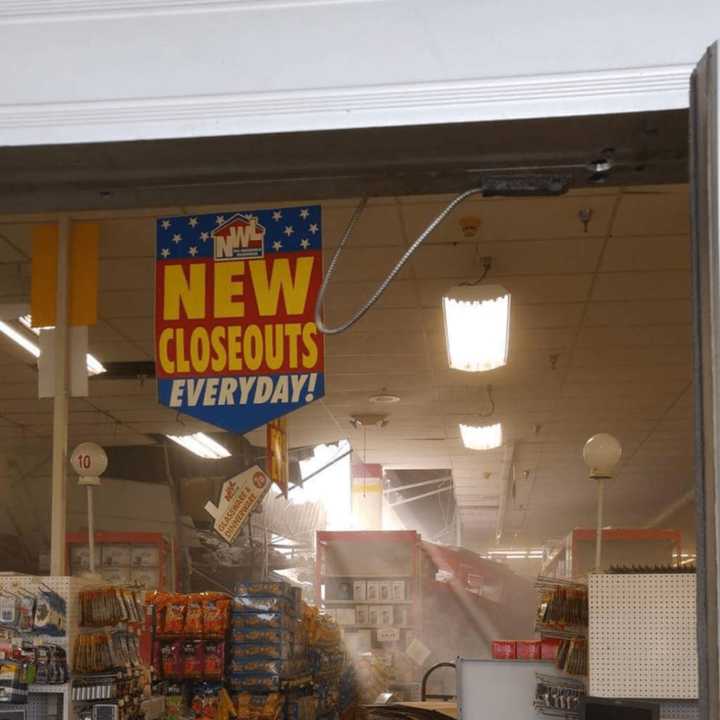 A look inside National Wholesale Liquidators following the roof collapse in Yonkers.