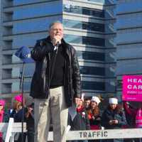 <p>Stamford Mayor David Martin speaks at the event.</p>