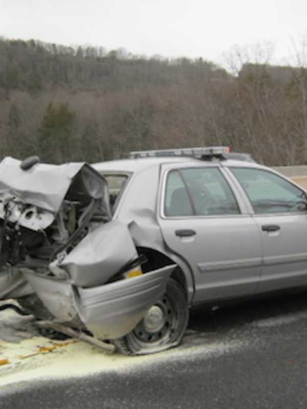 Police: Man Hurt After Hitting Trooper's Cruiser On Route 7 In Brookfield