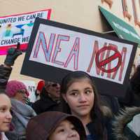 <p>Participants in the #Unity10591 march were reacting to President Donald Trump’s immigration policies, including the ordering of a wall between the United States and Mexico, the suspension of resettling Syrian refugees and banning people from Syria.</p>