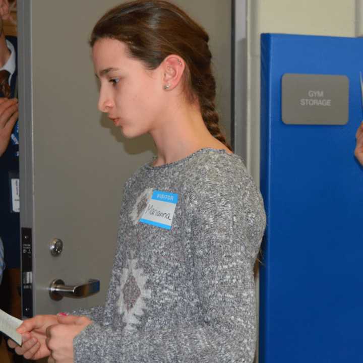 Marianna Teixeira, 12, who is in the STEM program at the Westside Middle School Academy, is one of about 20 children who spoke to astronaut Shane Kimbrough on the International Space Station (ISS) that&#x27;s orbiting the earth.