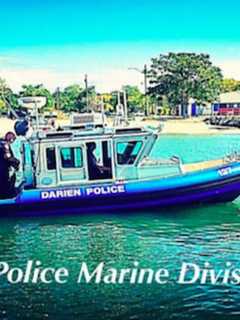 Darien Marine Police Rescue Man Who Jumped From Burning Boat